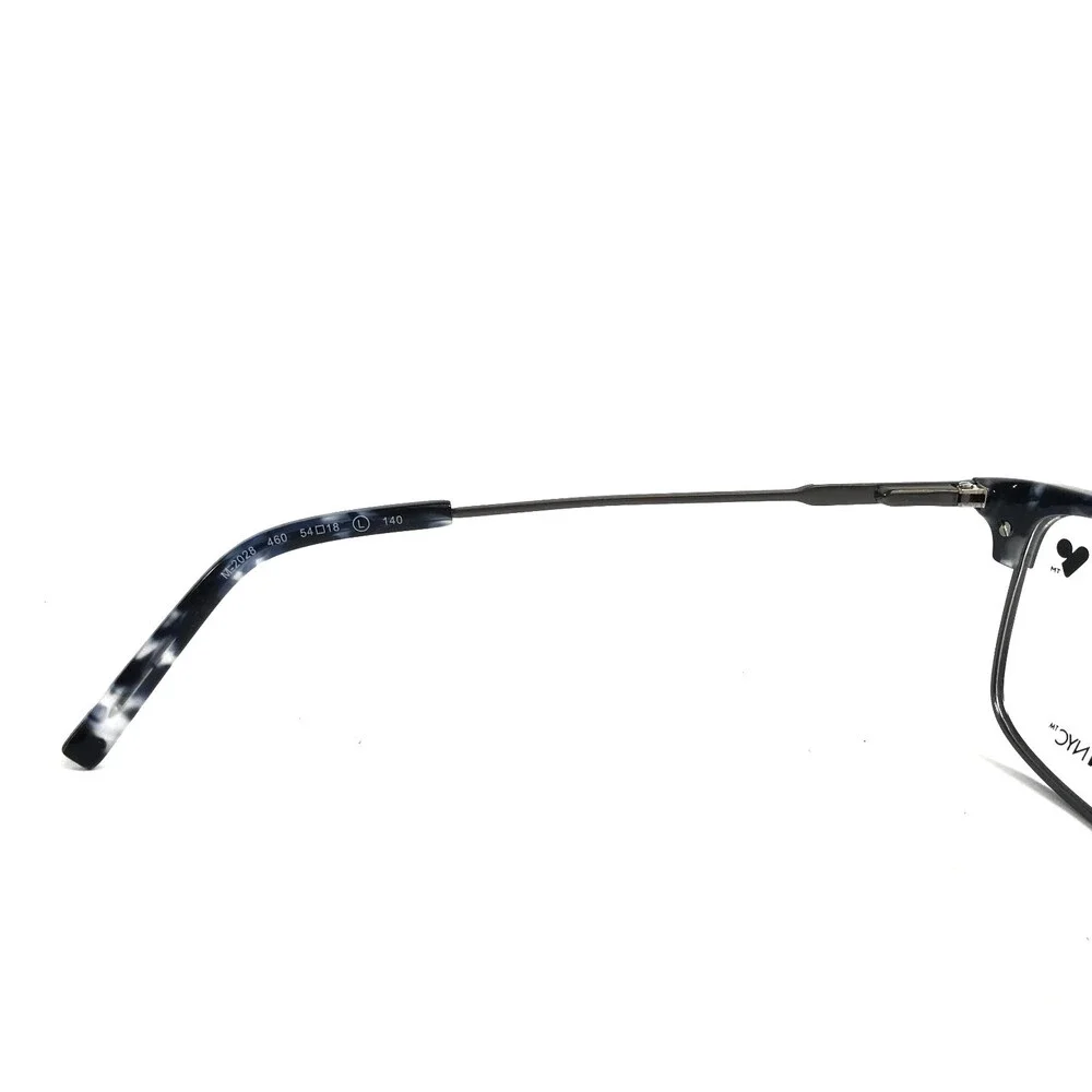 Marchon NYC Eyeglasses Frames M-2028 460 Black Gray Rectangle Full Rim 54-18-140